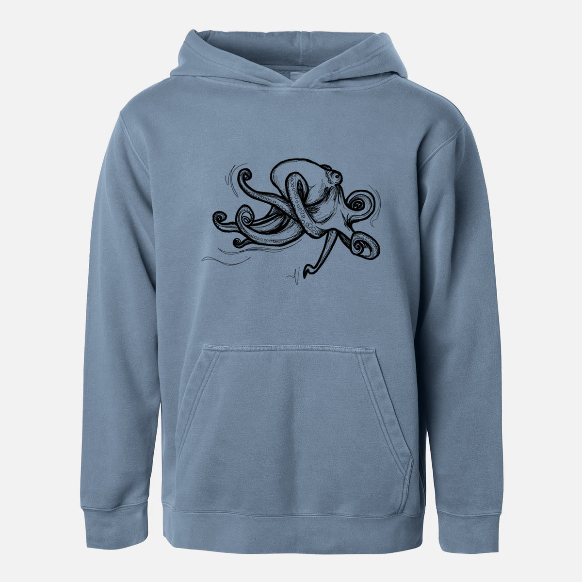 Giant Pacific Octopus - Youth Pigment Dyed Hoodie
