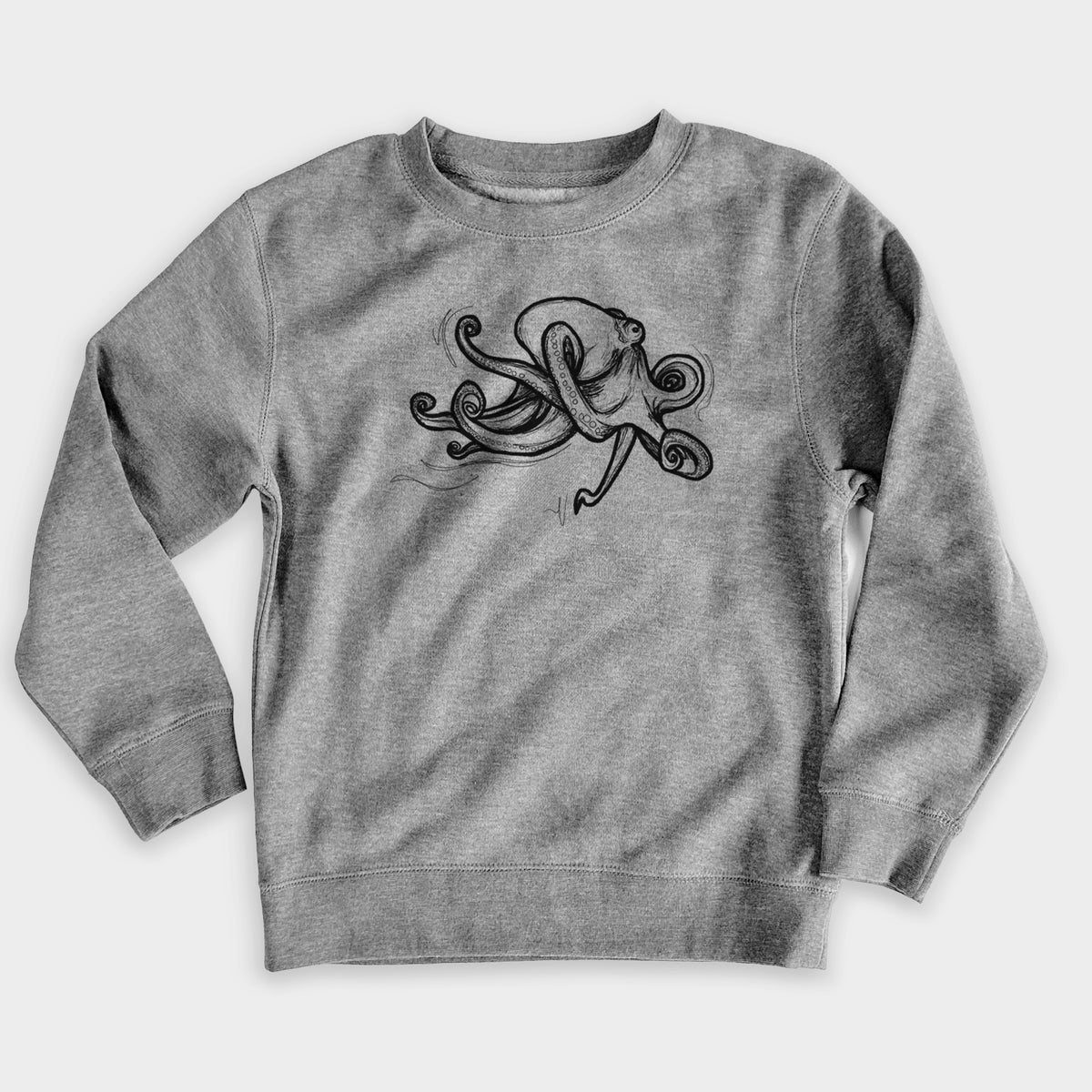 Giant Pacific Octopus - Youth Lightweight Crewneck Sweatshirt