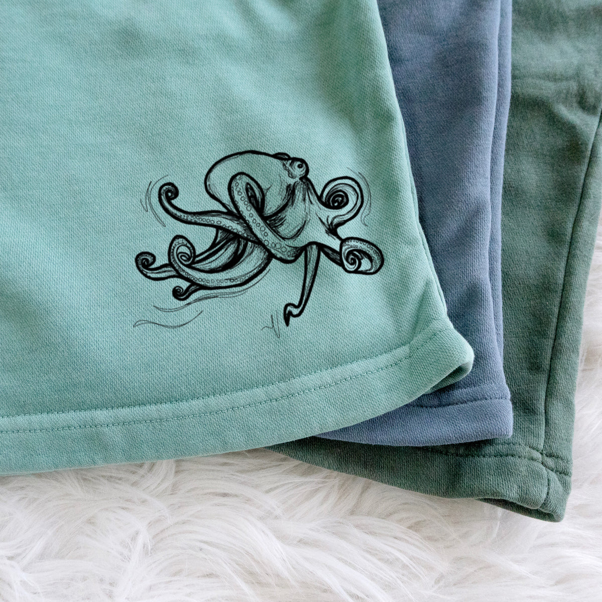 Giant Pacific Octopus - Unisex Pigment Dyed Shorts