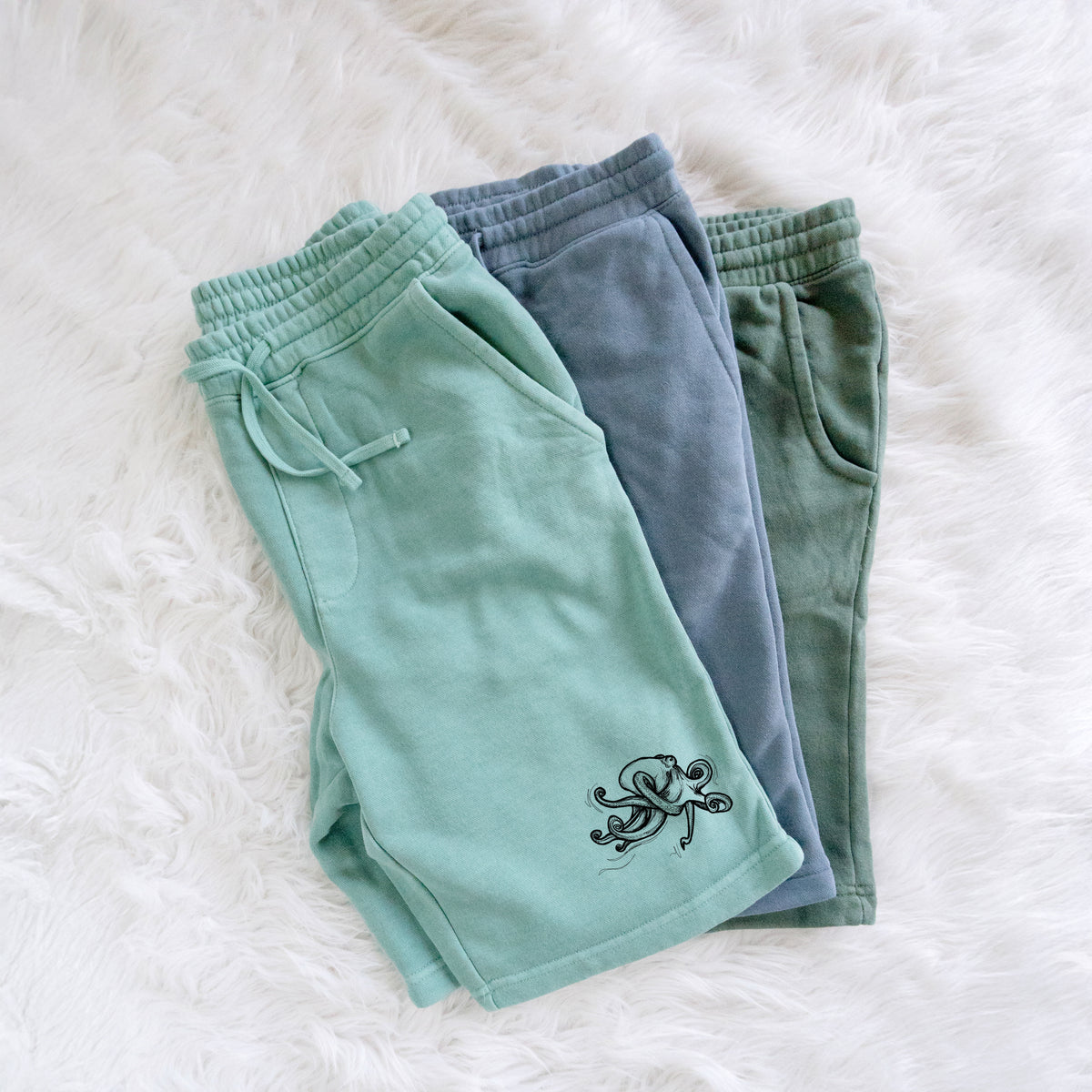 Giant Pacific Octopus - Unisex Pigment Dyed Shorts