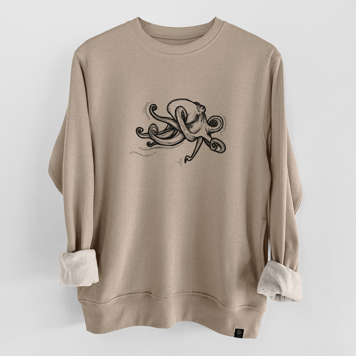 Giant Pacific Octopus  - Unisex Reclaimed Crewneck Sweatshirt