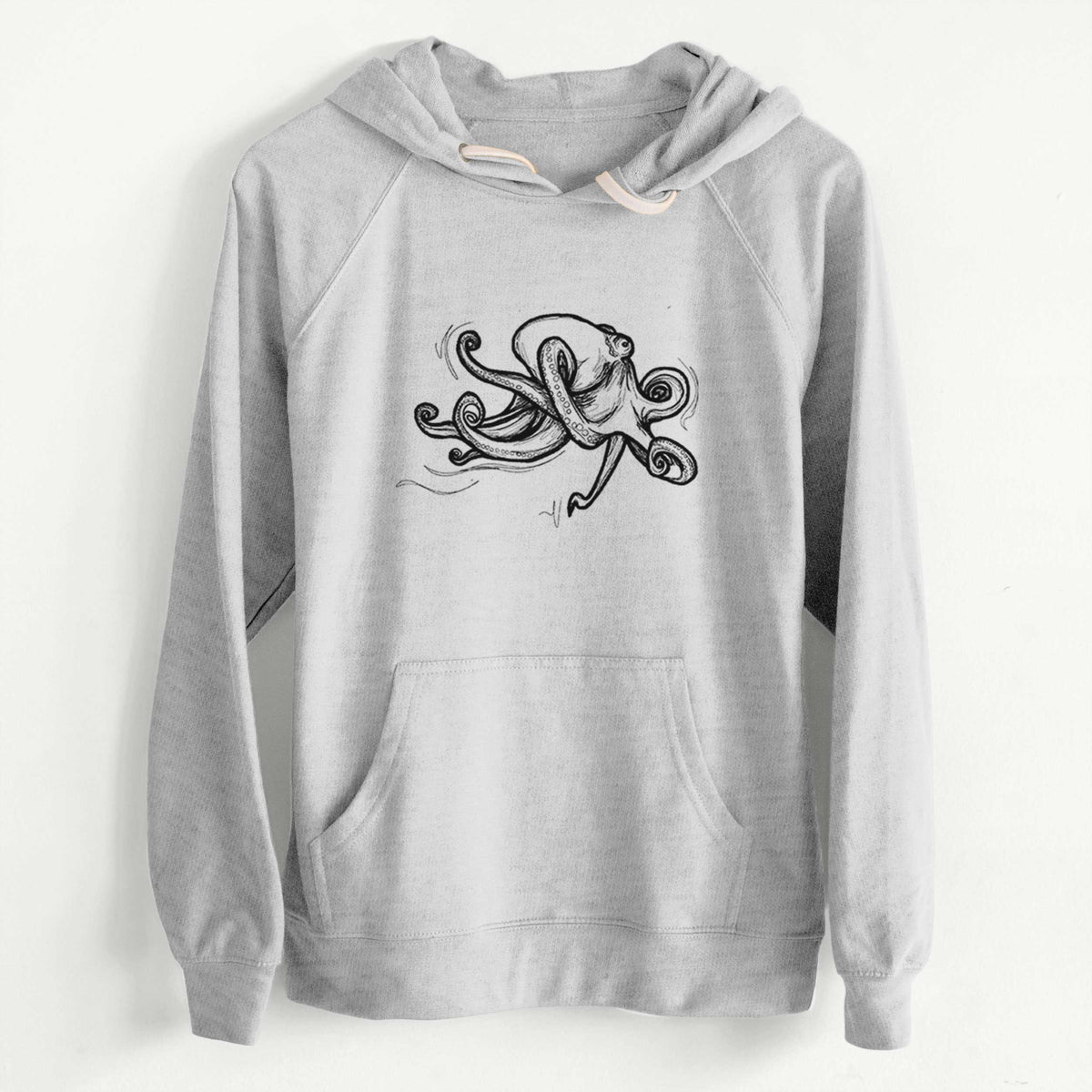 CLEARANCE - Giant Pacific Octopus  - Unisex Slim Fit Loopback Terry Hoodie