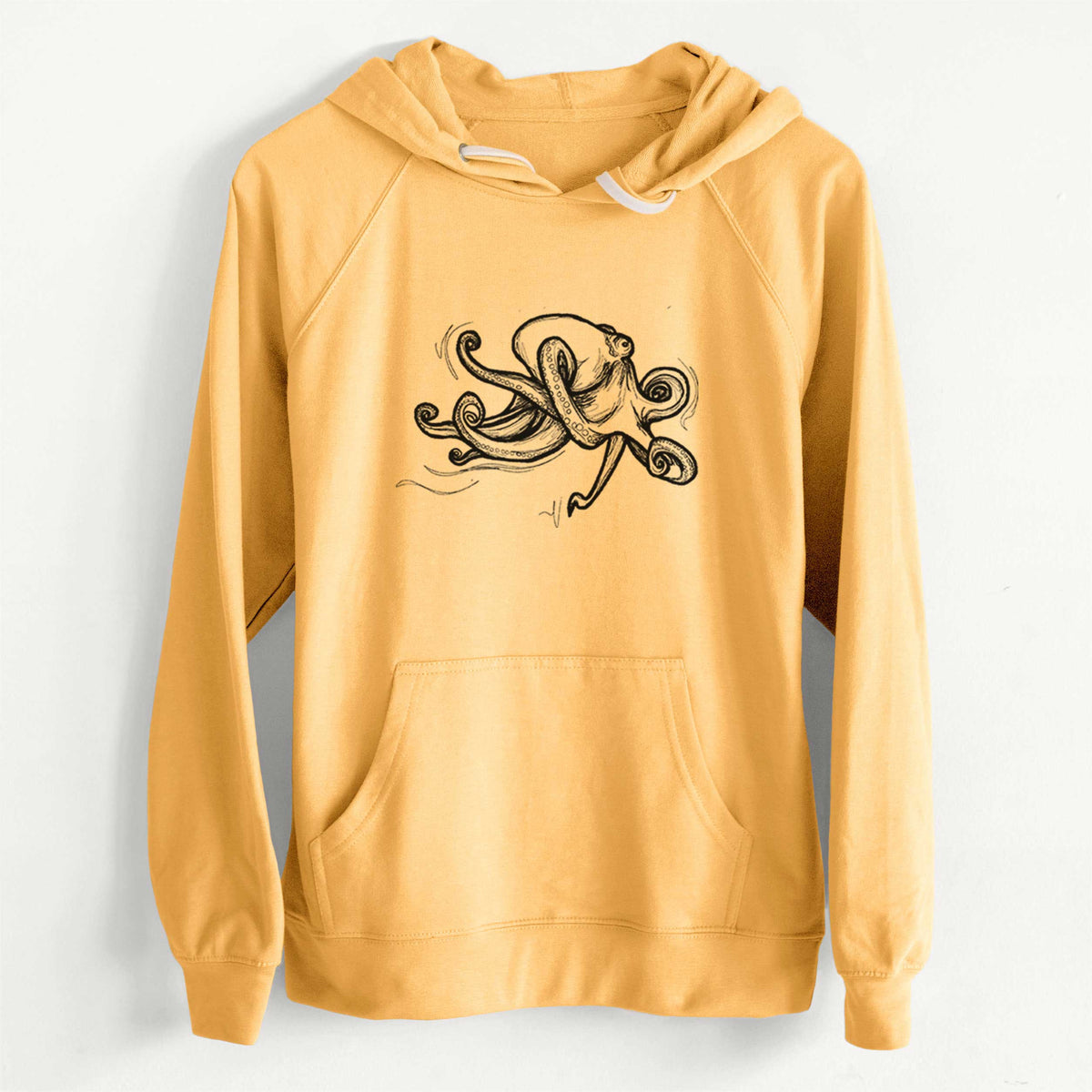 CLEARANCE - Giant Pacific Octopus  - Unisex Slim Fit Loopback Terry Hoodie