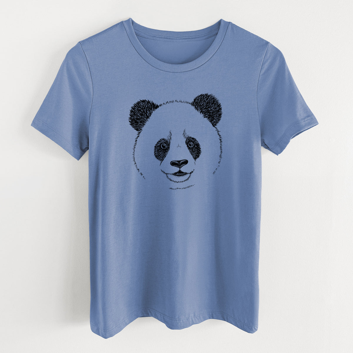 Giant Panda - Women&#39;s Lightweight Relaxed Fit 100% Cotton Crewneck