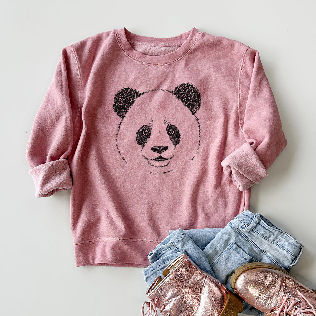 Giant Panda - Youth Lightweight Crewneck Sweatshirt