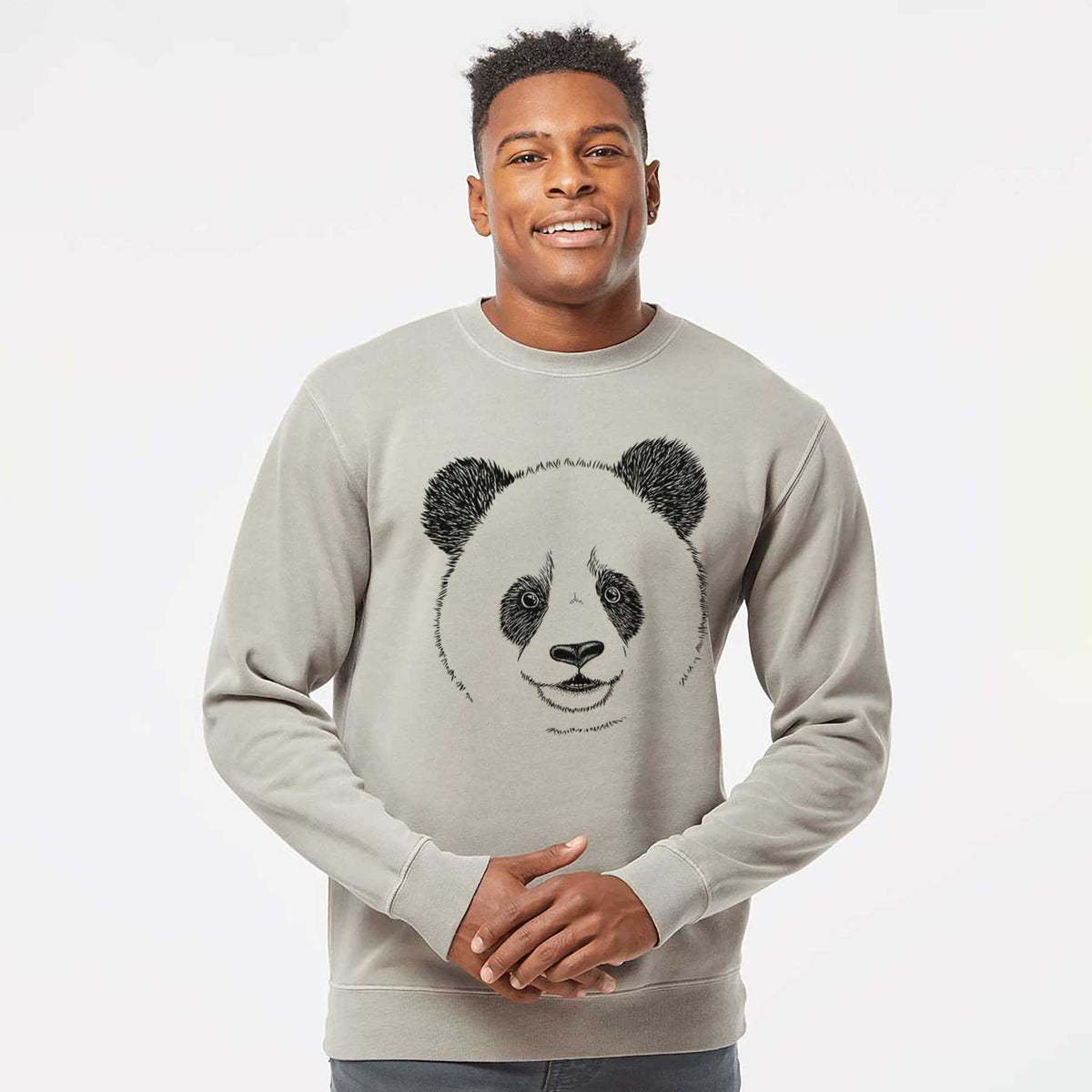 Giant Panda - Unisex Pigment Dyed Crew Sweatshirt