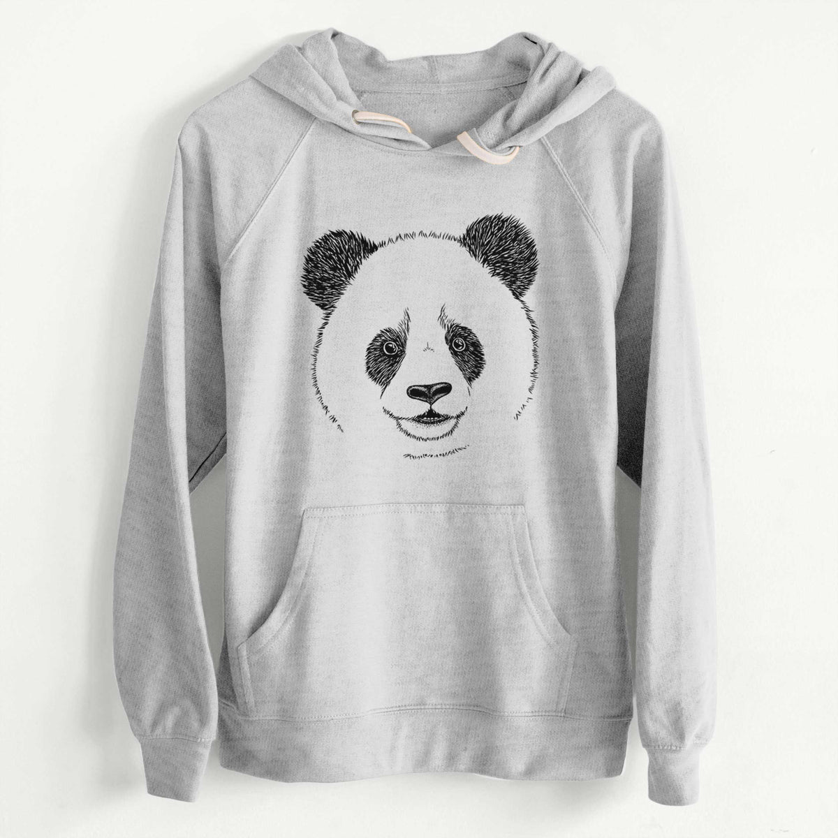 Giant Panda  - Unisex Slim Fit Loopback Terry Hoodie