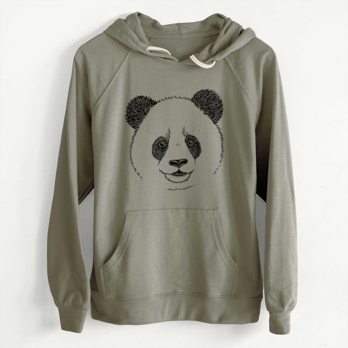 Giant Panda  - Unisex Slim Fit Loopback Terry Hoodie