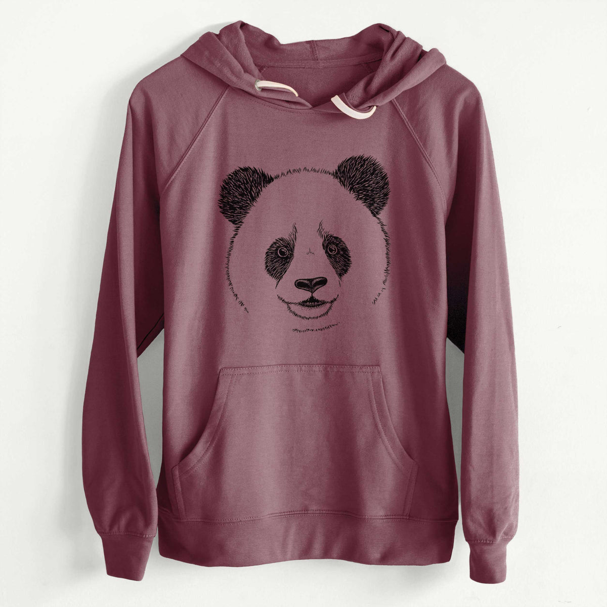 Giant Panda  - Unisex Slim Fit Loopback Terry Hoodie