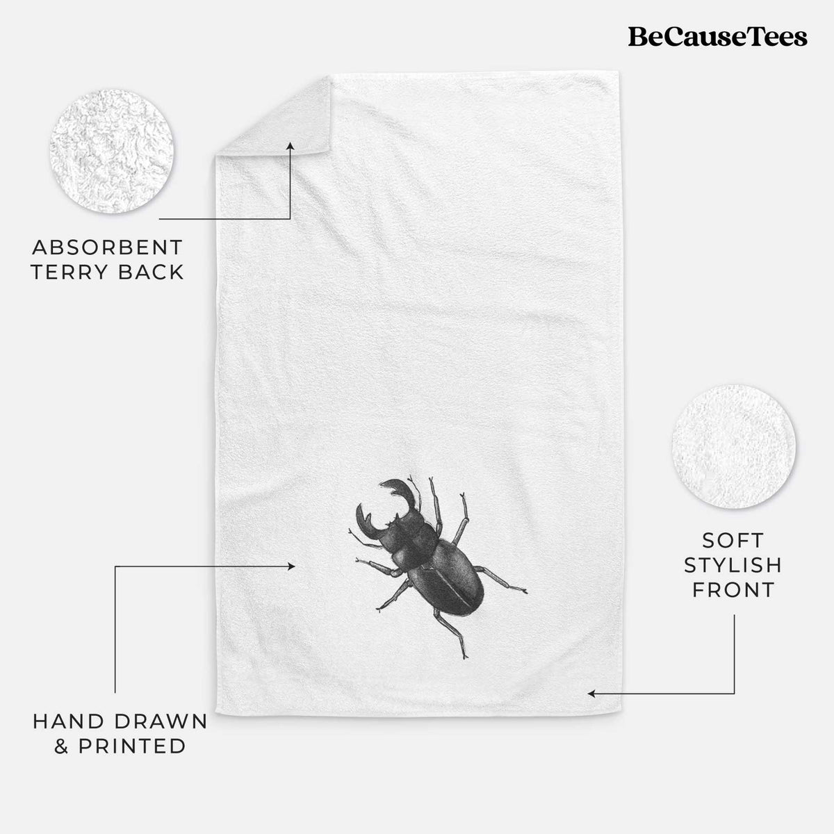 Dorcus titanus - Giant Stag Beetle Premium Decorative Hand Towel