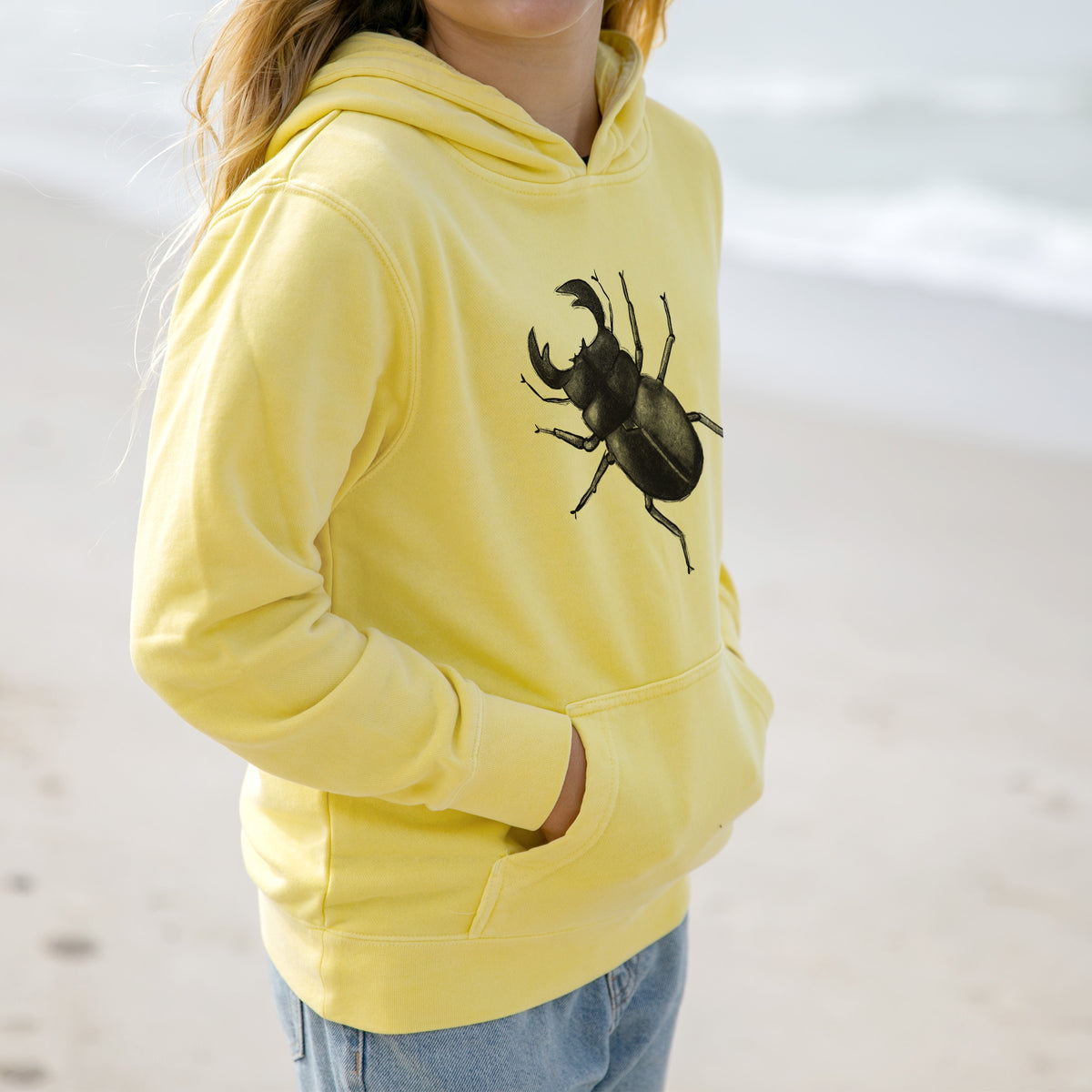 Dorcus titanus - Giant Stag Beetle - Youth Pigment Dyed Hoodie