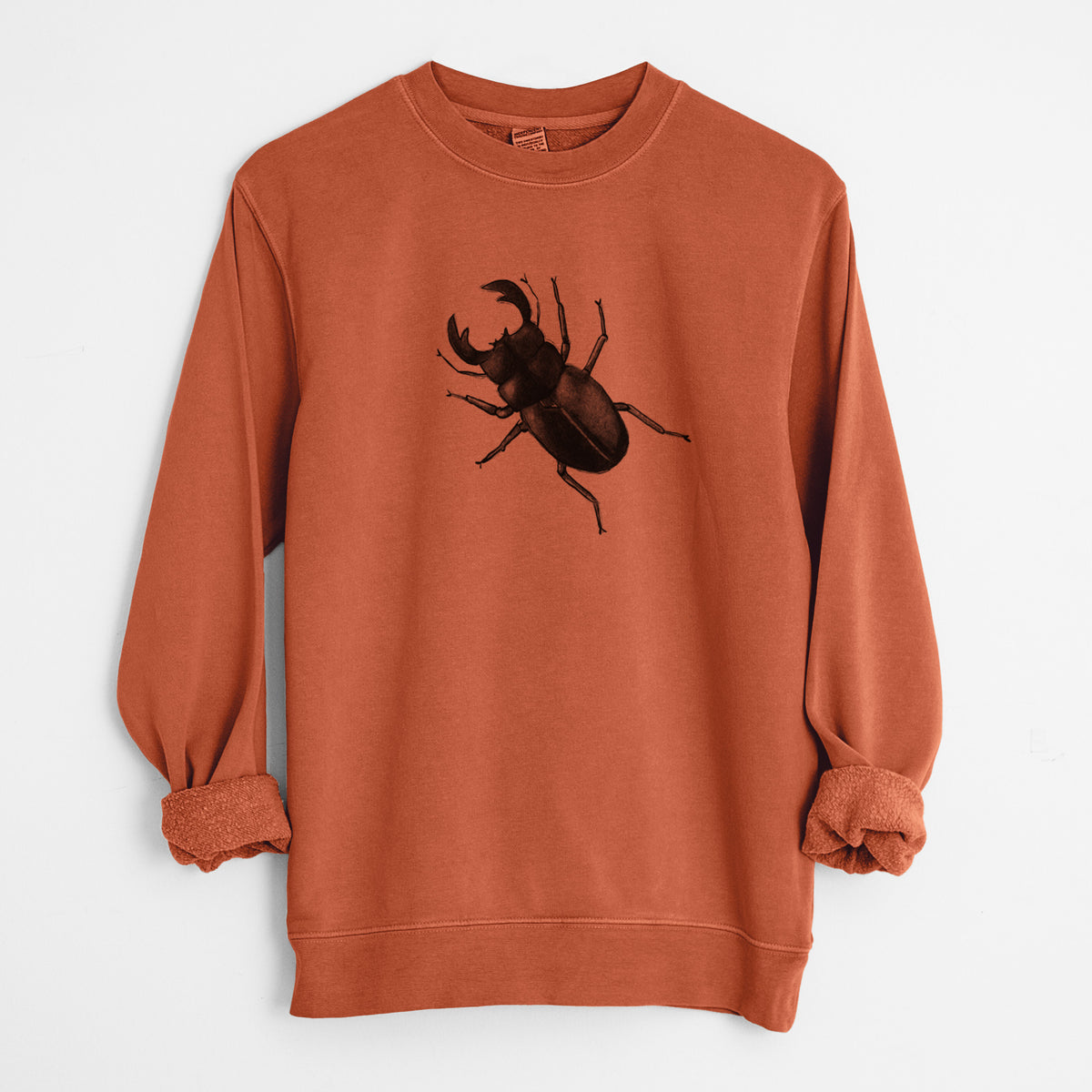 Dorcus titanus - Giant Stag Beetle - Unisex Pigment Dyed Crew Sweatshirt