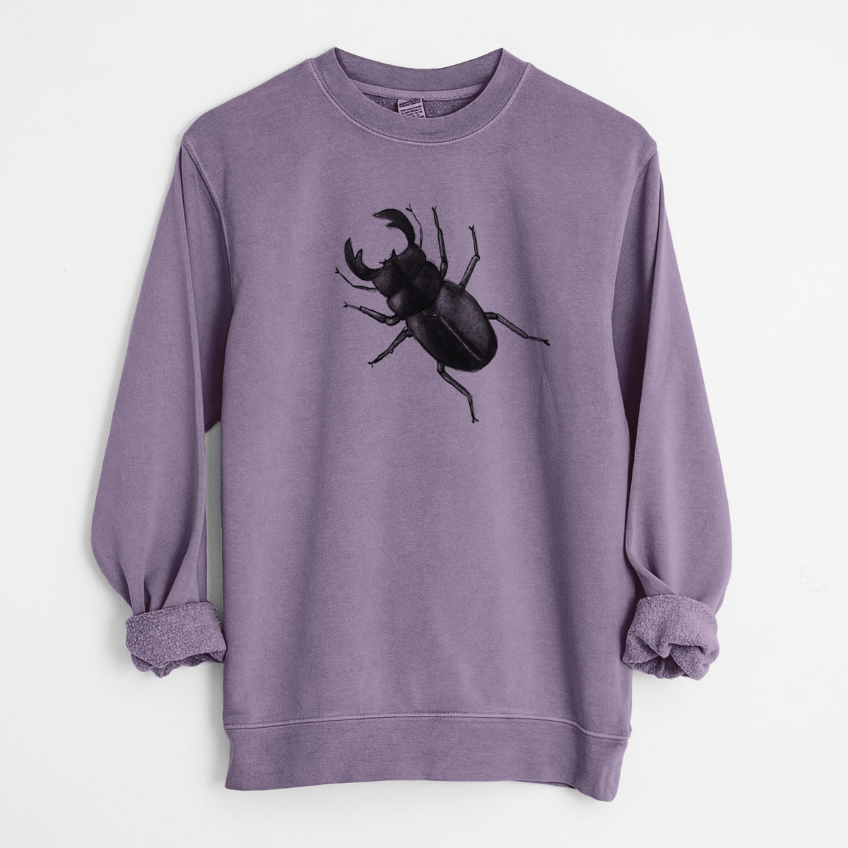 Dorcus titanus - Giant Stag Beetle - Unisex Pigment Dyed Crew Sweatshirt