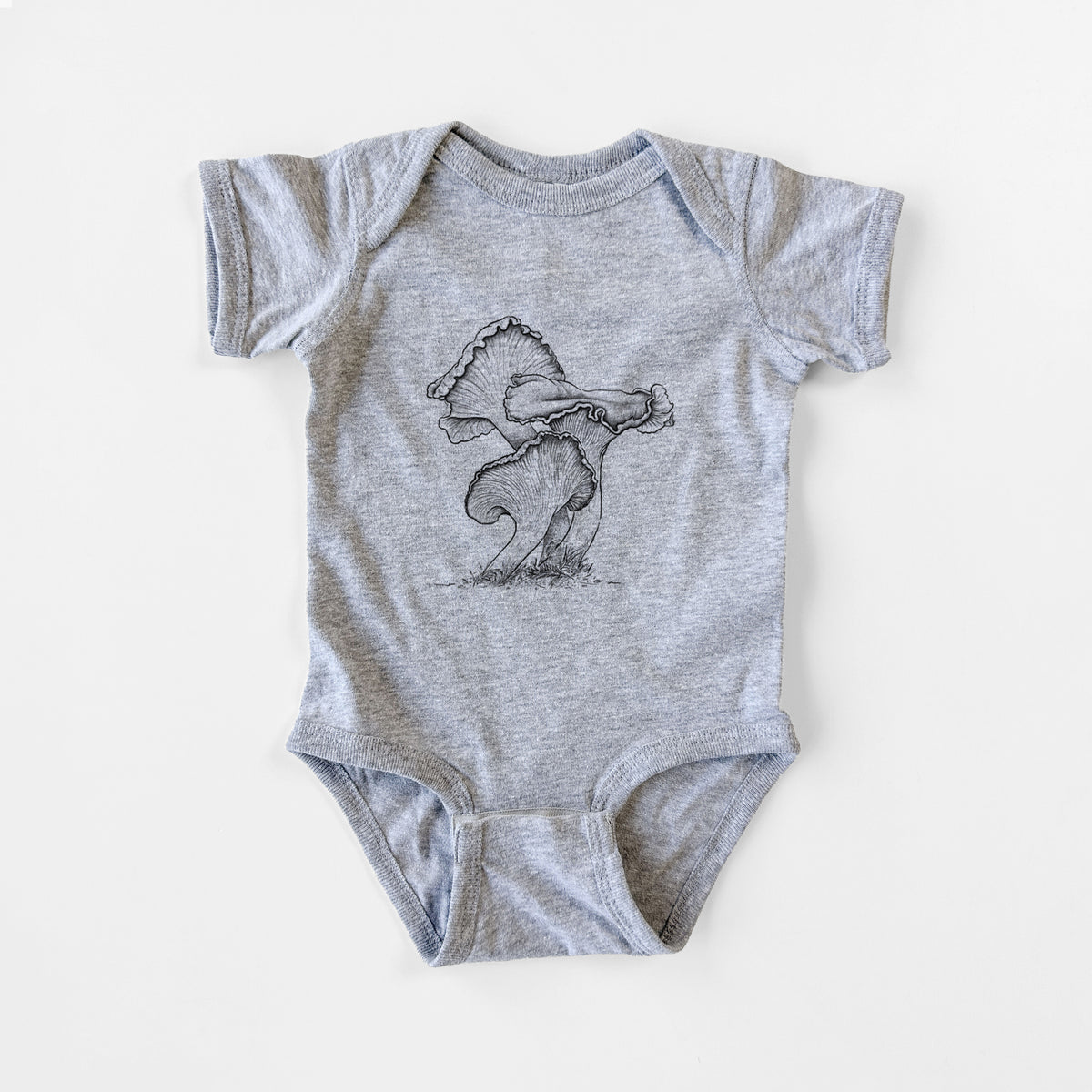 Pacific Golden Chanterelle - Cantharellus formosus - Baby Fine Jersey Bodysuit