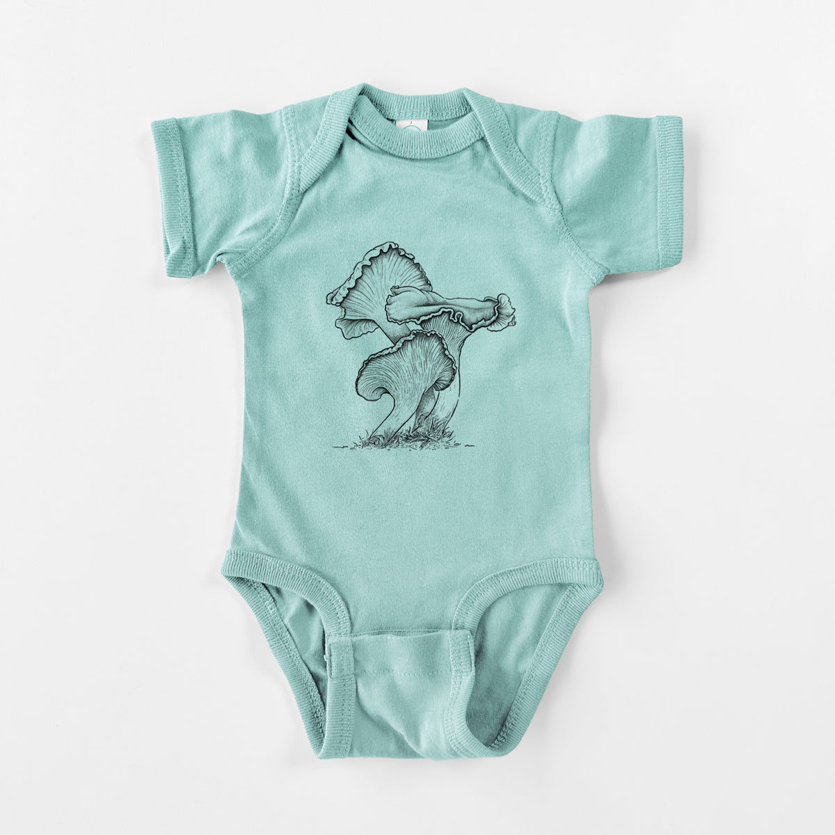 Pacific Golden Chanterelle - Cantharellus formosus - Baby Fine Jersey Bodysuit