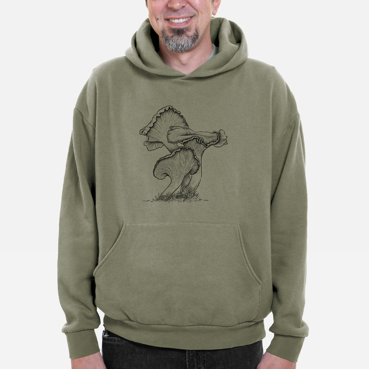 Pacific Golden Chanterelle - Cantharellus formosus  - Bodega Midweight Hoodie