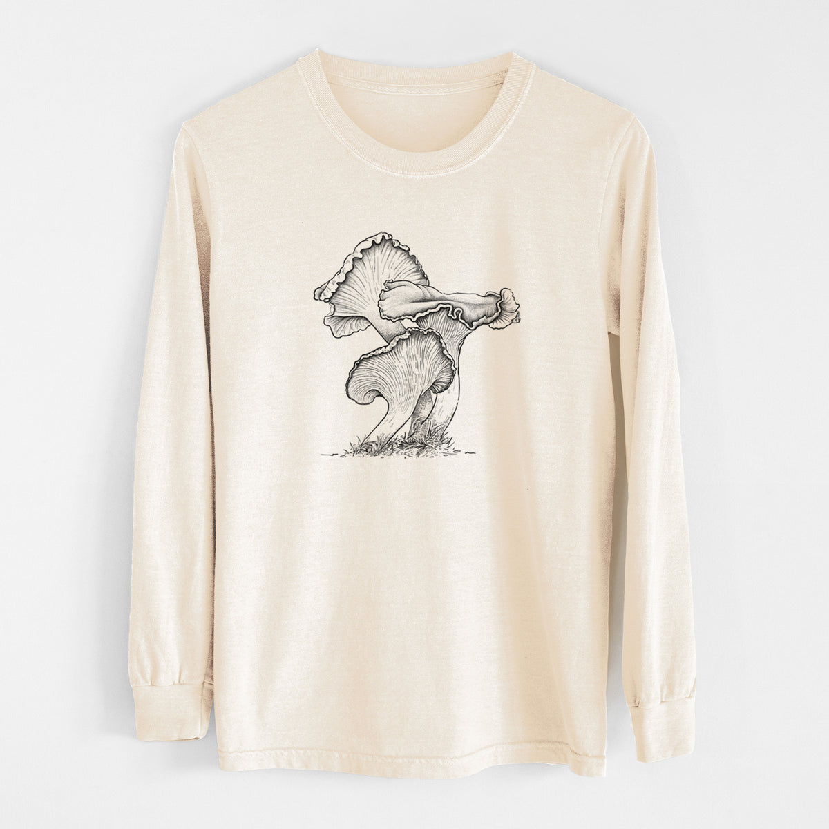 Pacific Golden Chanterelle - Cantharellus formosus - Unisex Comfort Colors 100% Cotton Long Sleeve
