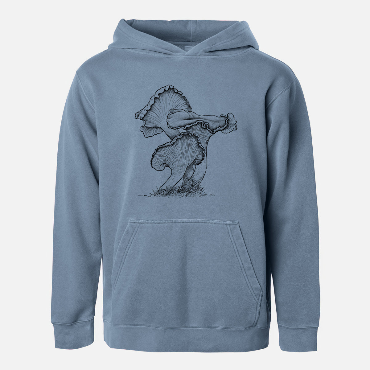 Pacific Golden Chanterelle - Cantharellus formosus - Youth Pigment Dyed Hoodie