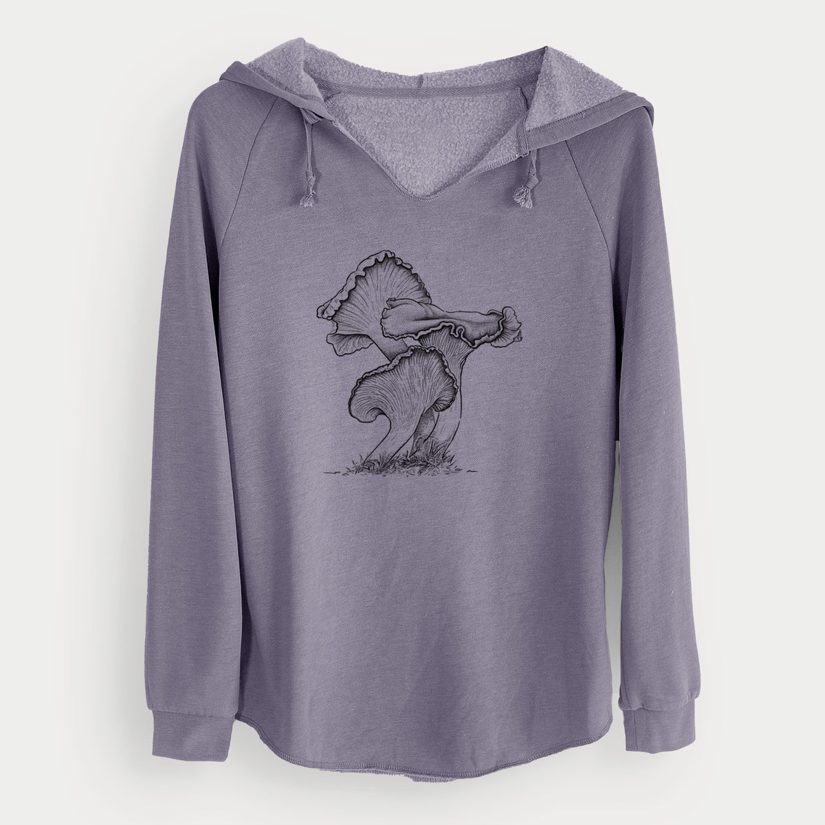 Pacific Golden Chanterelle - Cantharellus formosus - Cali Wave Hooded Sweatshirt