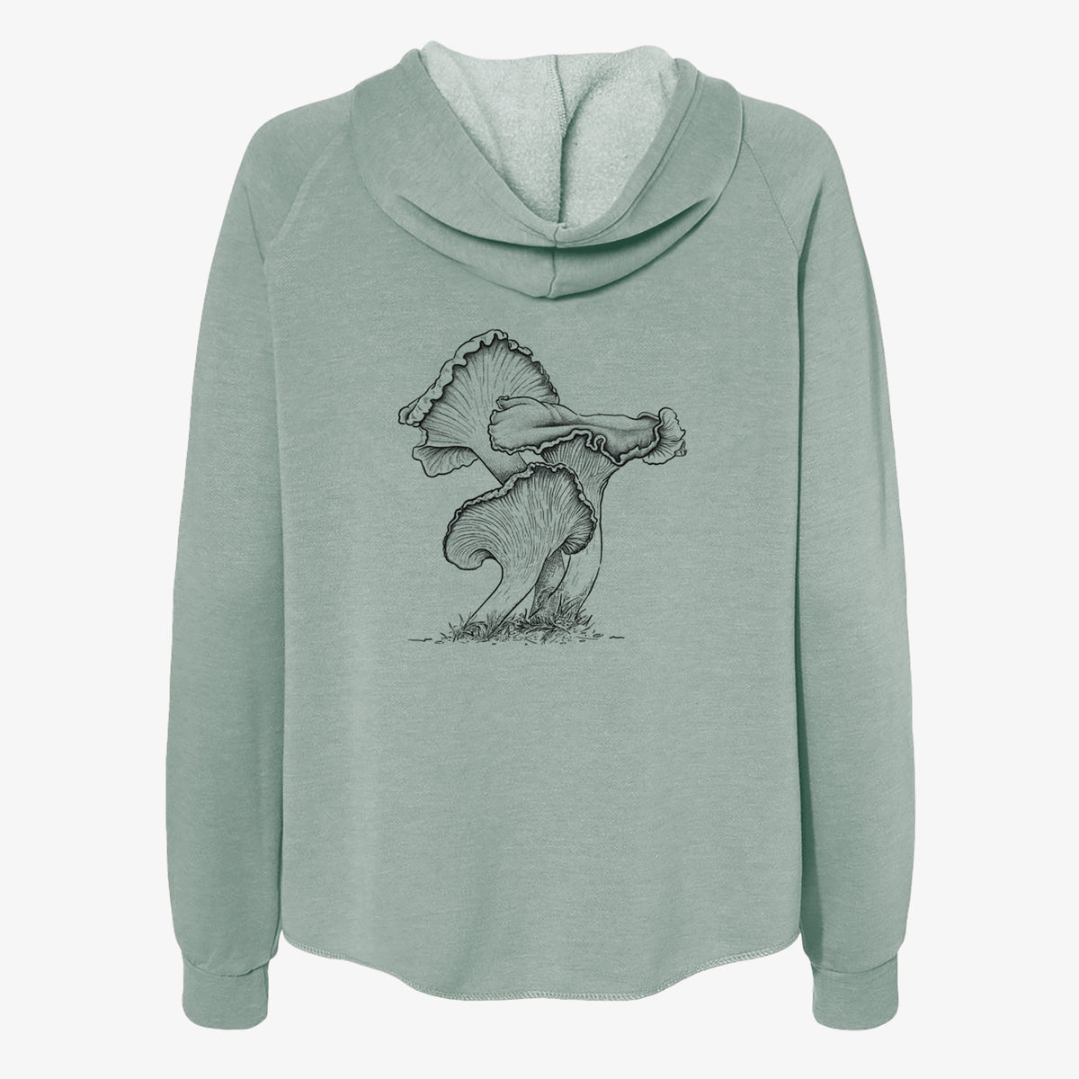 Pacific Golden Chanterelle - Cantharellus formosus - Women's Cali Wave Zip-Up Sweatshirt