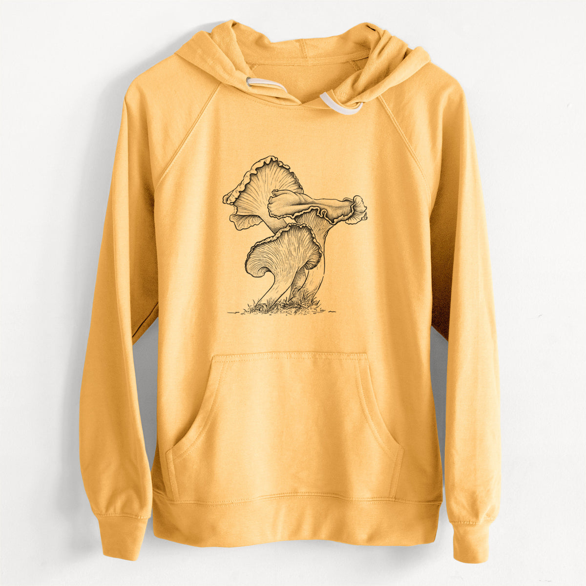 CLEARANCE - Pacific Golden Chanterelle - Cantharellus formosus  - Unisex Slim Fit Loopback Terry Hoodie