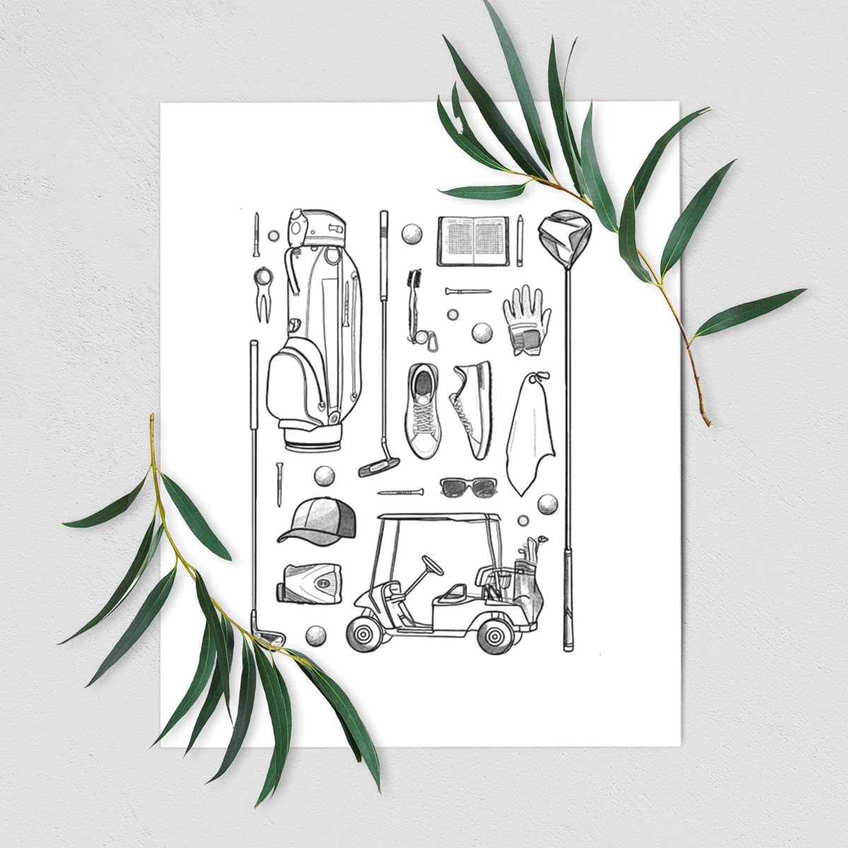 Golf Essentials - Fine Art Print