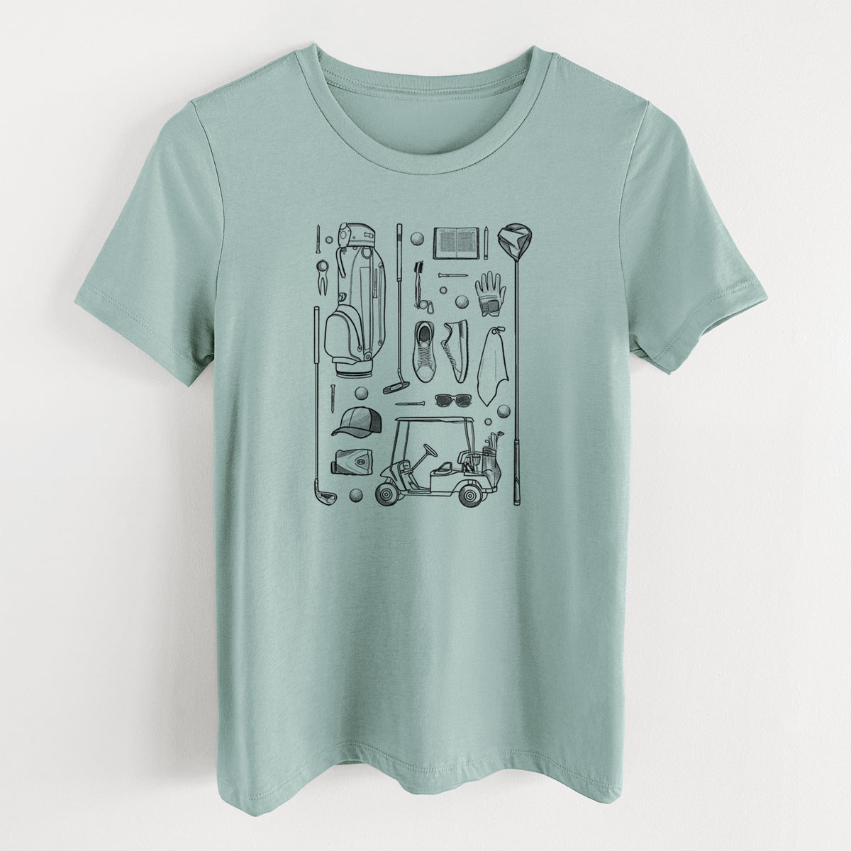 Golf Essentials - Women's Lightweight Relaxed Fit 100% Cotton Crewneck