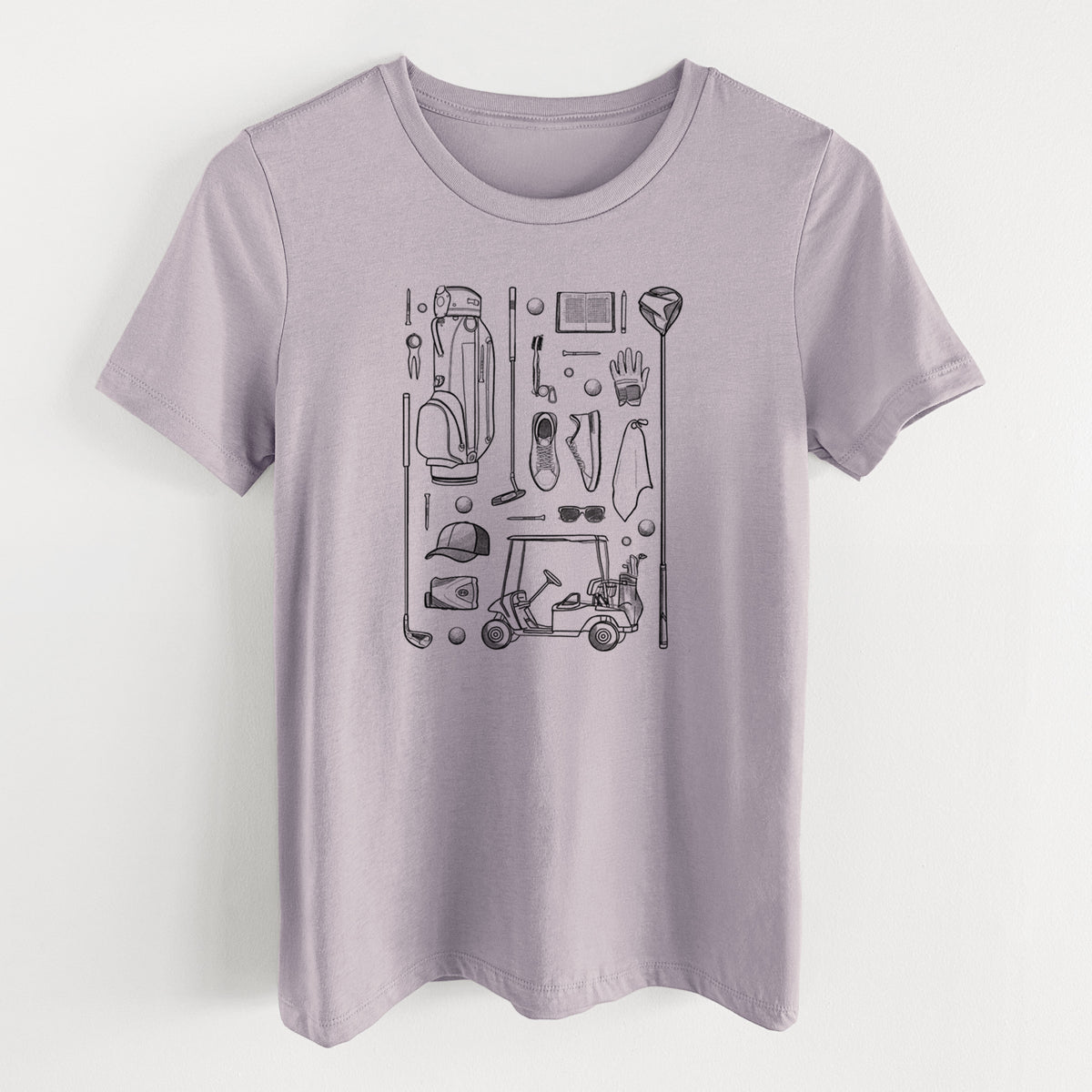 Golf Essentials - Women's Lightweight Relaxed Fit 100% Cotton Crewneck