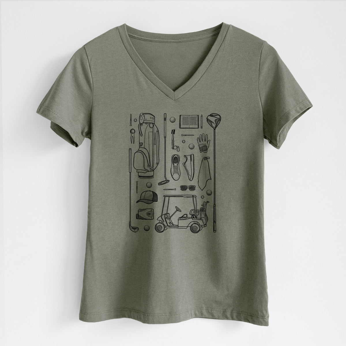 Golf Essentials - Women's Lightweight Relaxed Fit 100% Cotton V-neck
