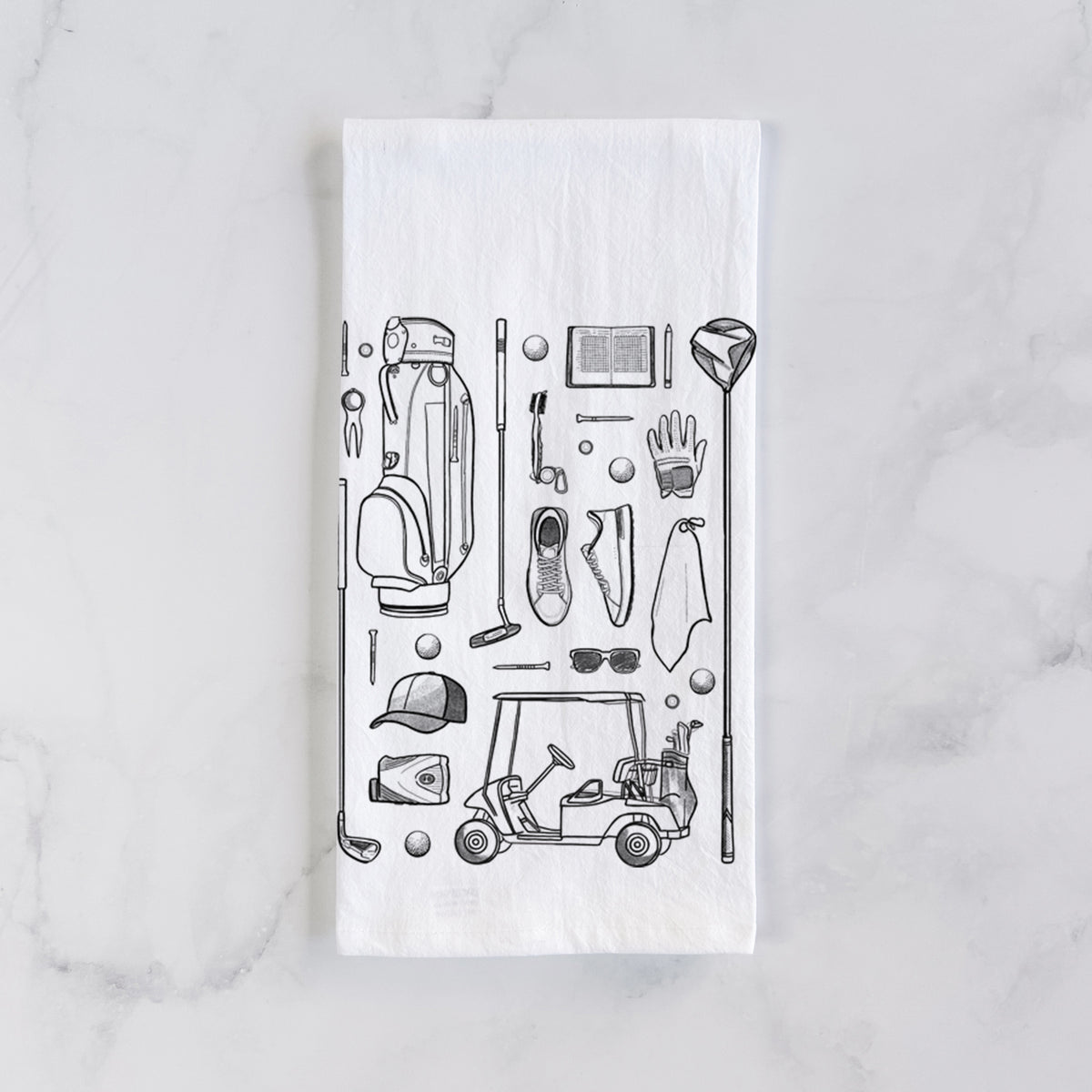 Golf Essentials Tea Towel