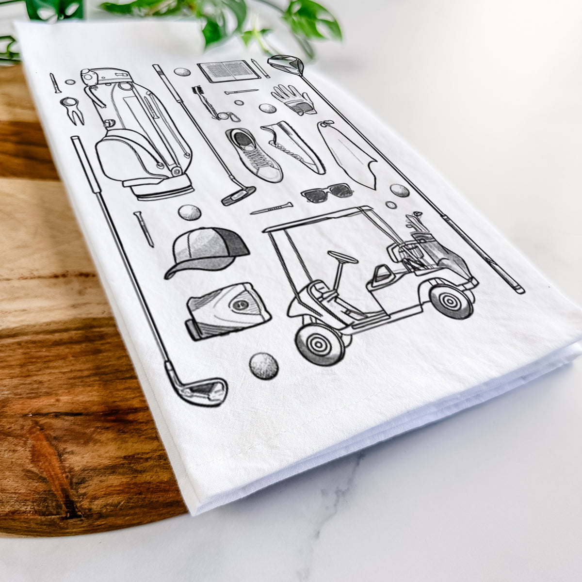 Golf Essentials Tea Towel