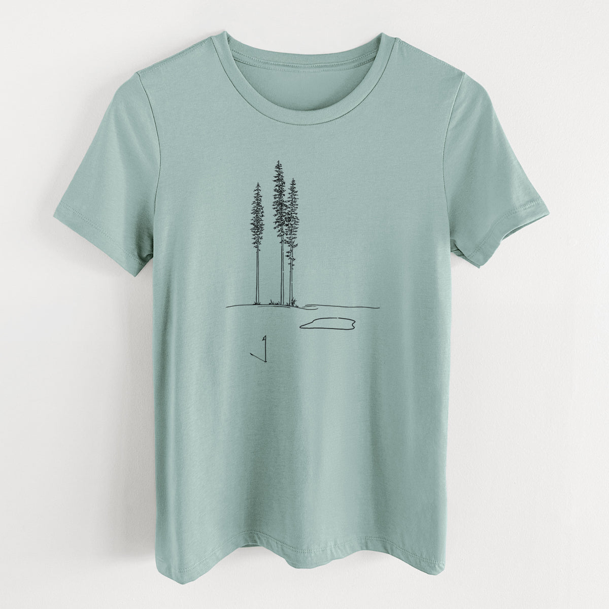 Playing Through the Pines - Women's Lightweight Relaxed Fit 100% Cotton Crewneck