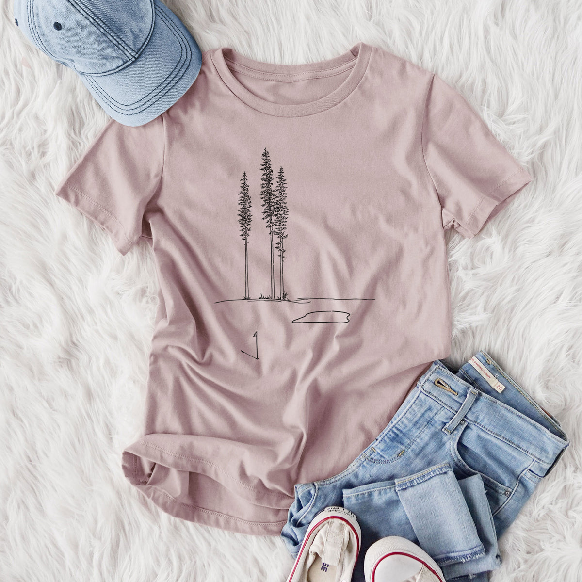 Playing Through the Pines - Women's Lightweight Relaxed Fit 100% Cotton Crewneck