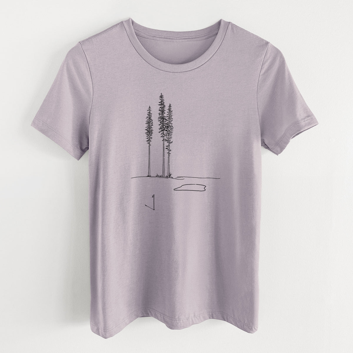 Playing Through the Pines - Women's Lightweight Relaxed Fit 100% Cotton Crewneck