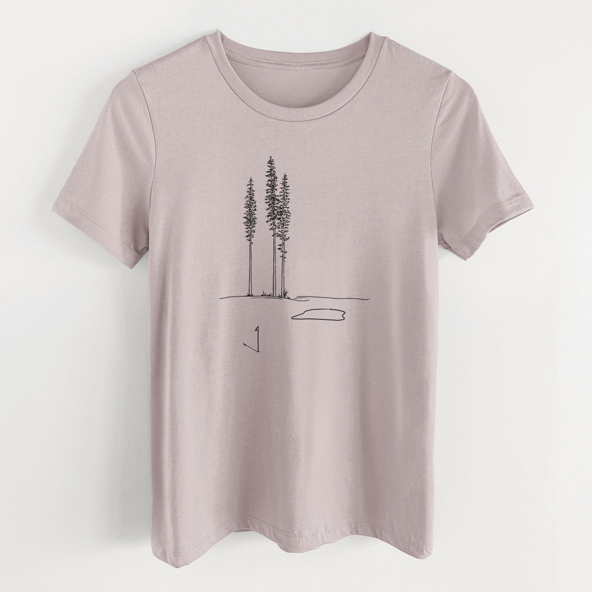 Playing Through the Pines - Women's Lightweight Relaxed Fit 100% Cotton Crewneck