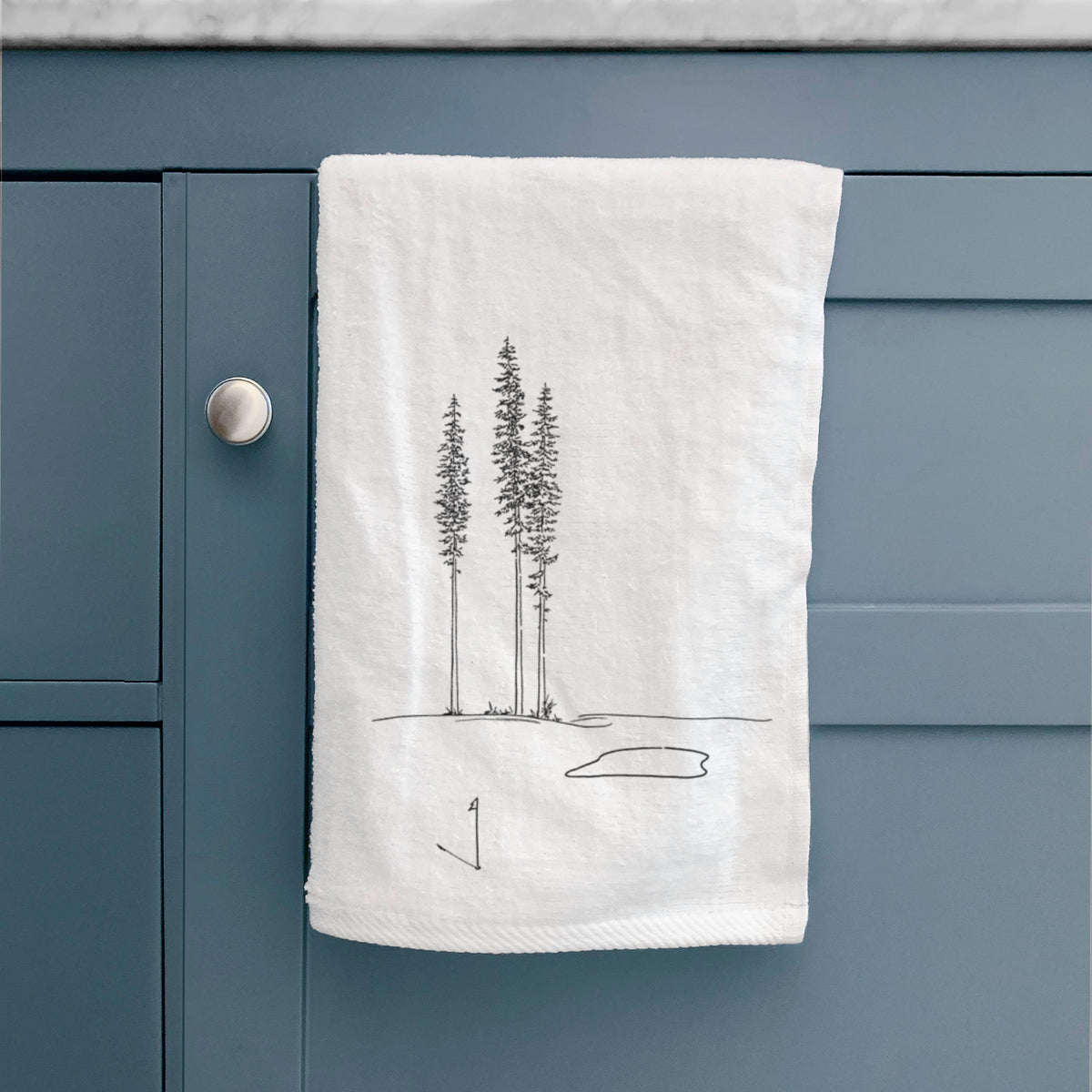 Playing Through the Pines Premium Decorative Hand Towel