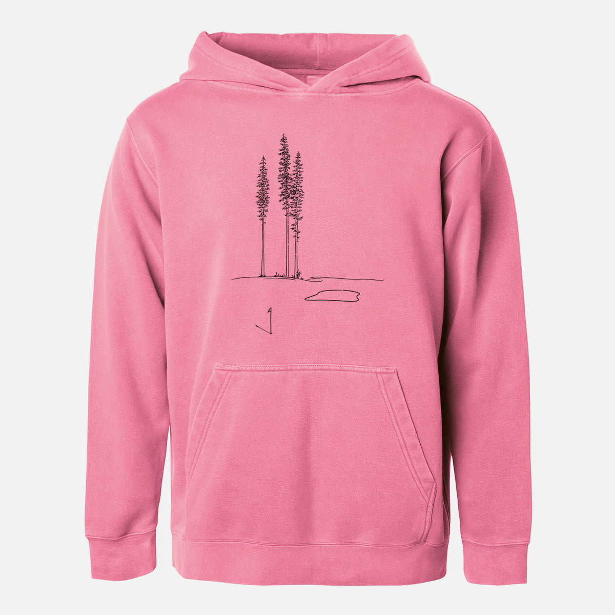 Playing Through the Pines - Youth Pigment Dyed Hoodie