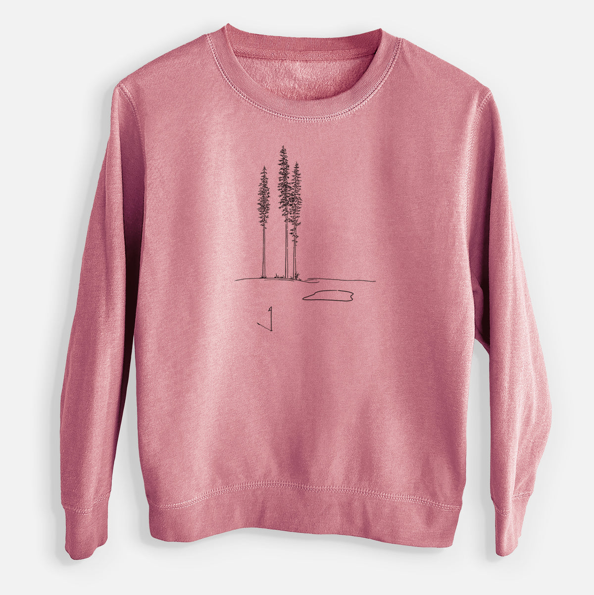 Playing Through the Pines - Youth Lightweight Crewneck Sweatshirt