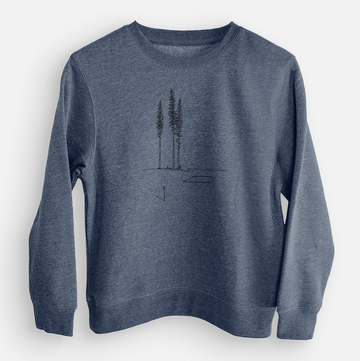 Playing Through the Pines - Youth Lightweight Crewneck Sweatshirt
