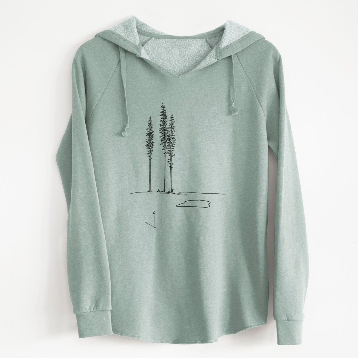 Playing Through the Pines - Cali Wave Hooded Sweatshirt