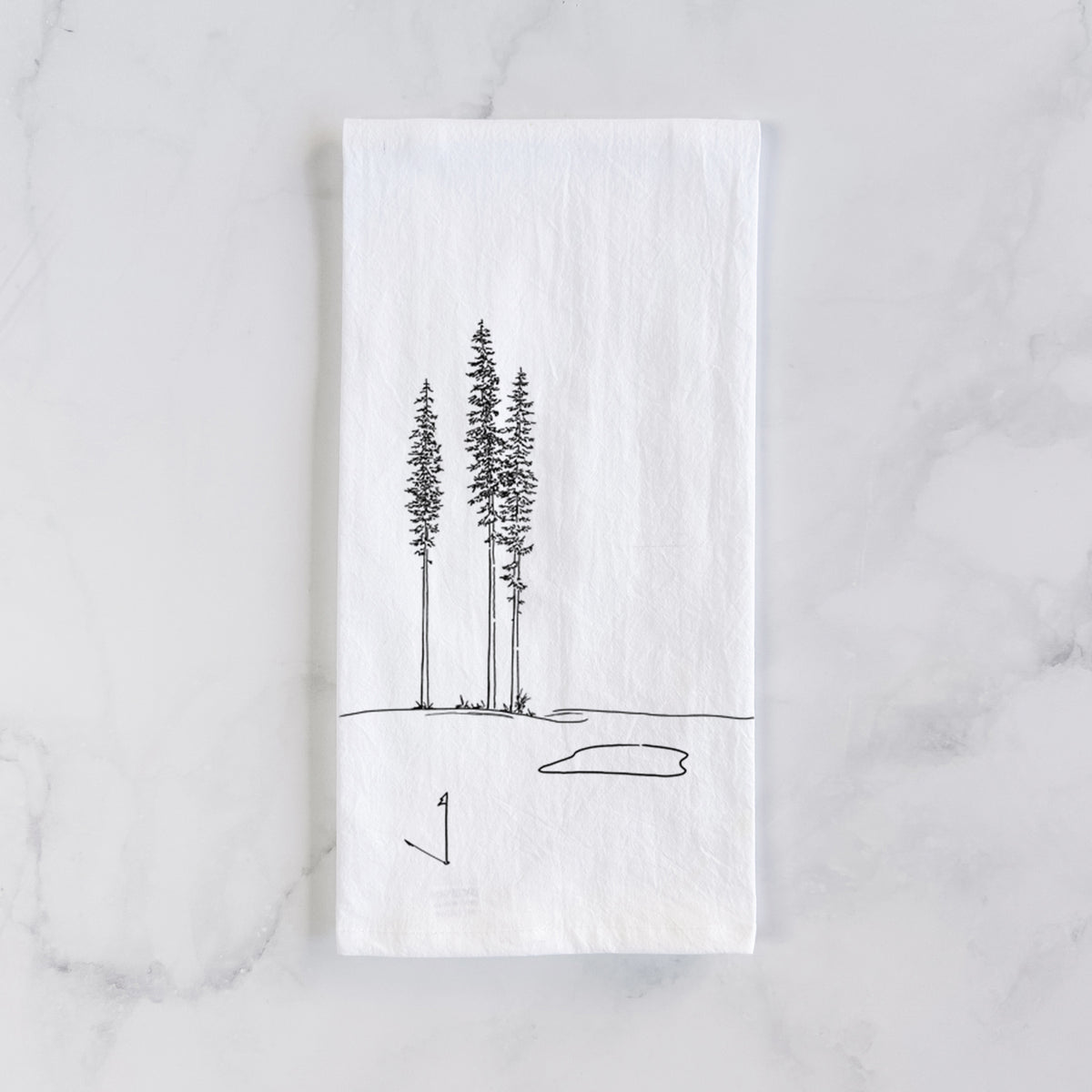 Playing Through the Pines Tea Towel