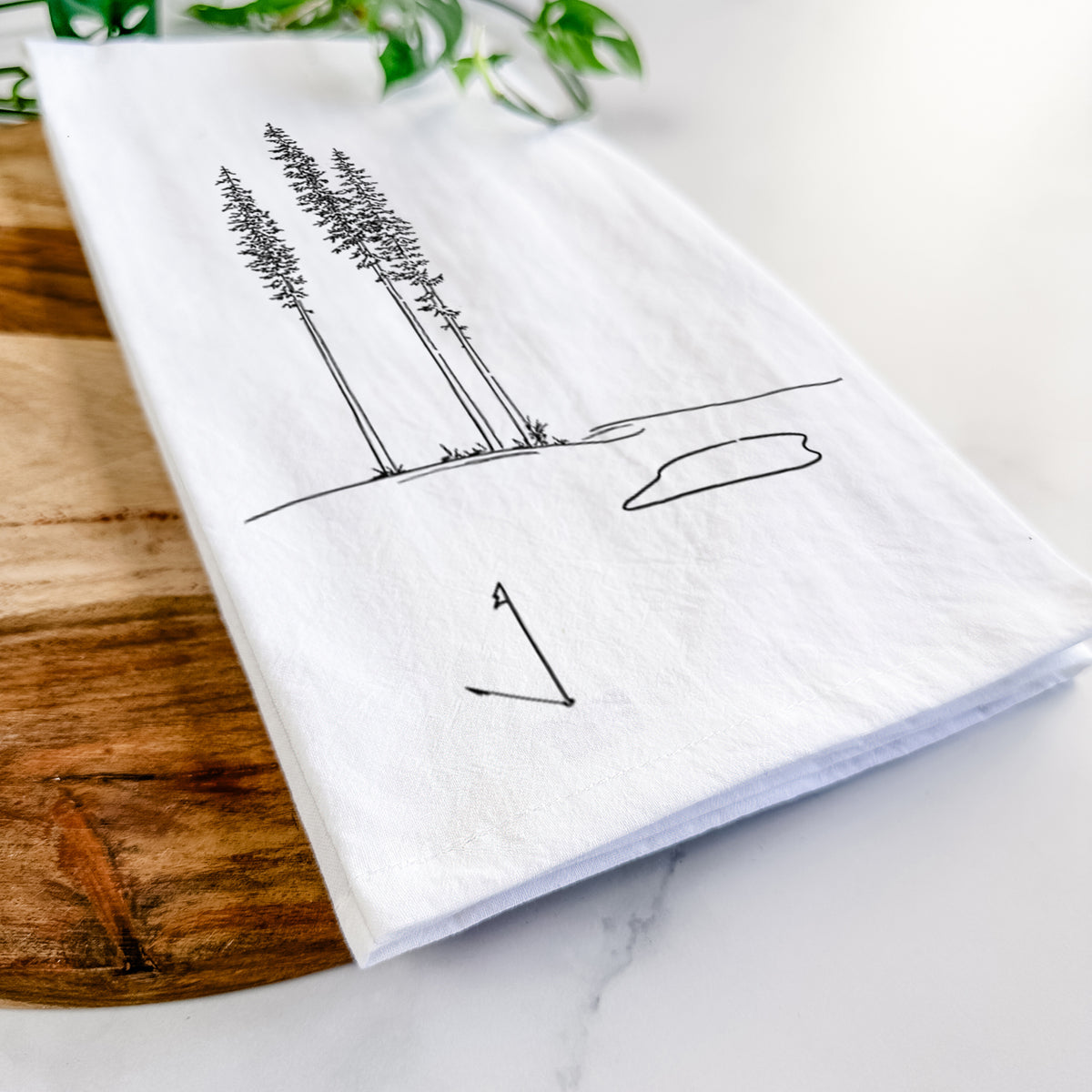Playing Through the Pines Tea Towel