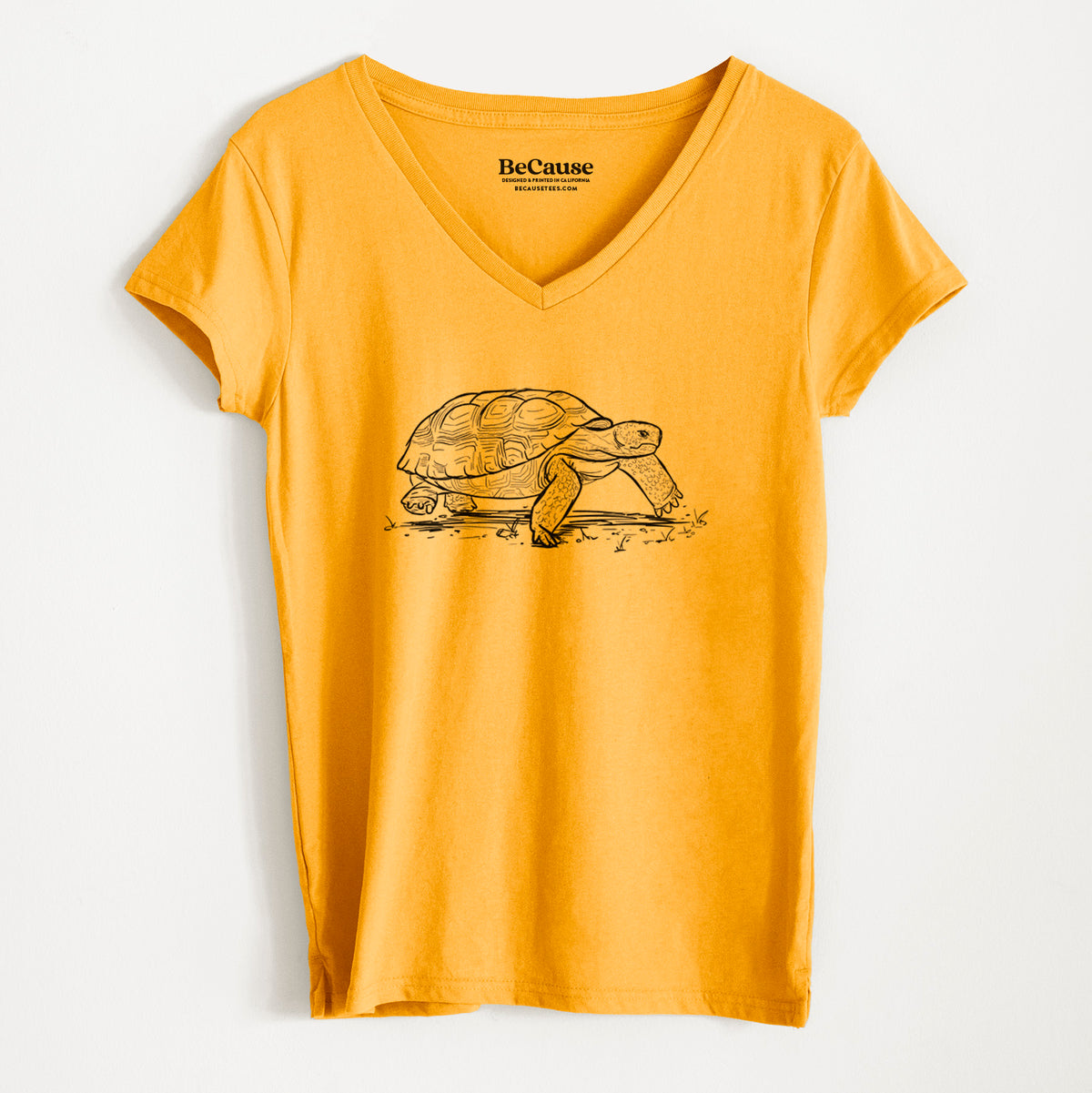 Gopher Tortoise - Gopherus polyphemus - Women&#39;s 100% Recycled V-neck