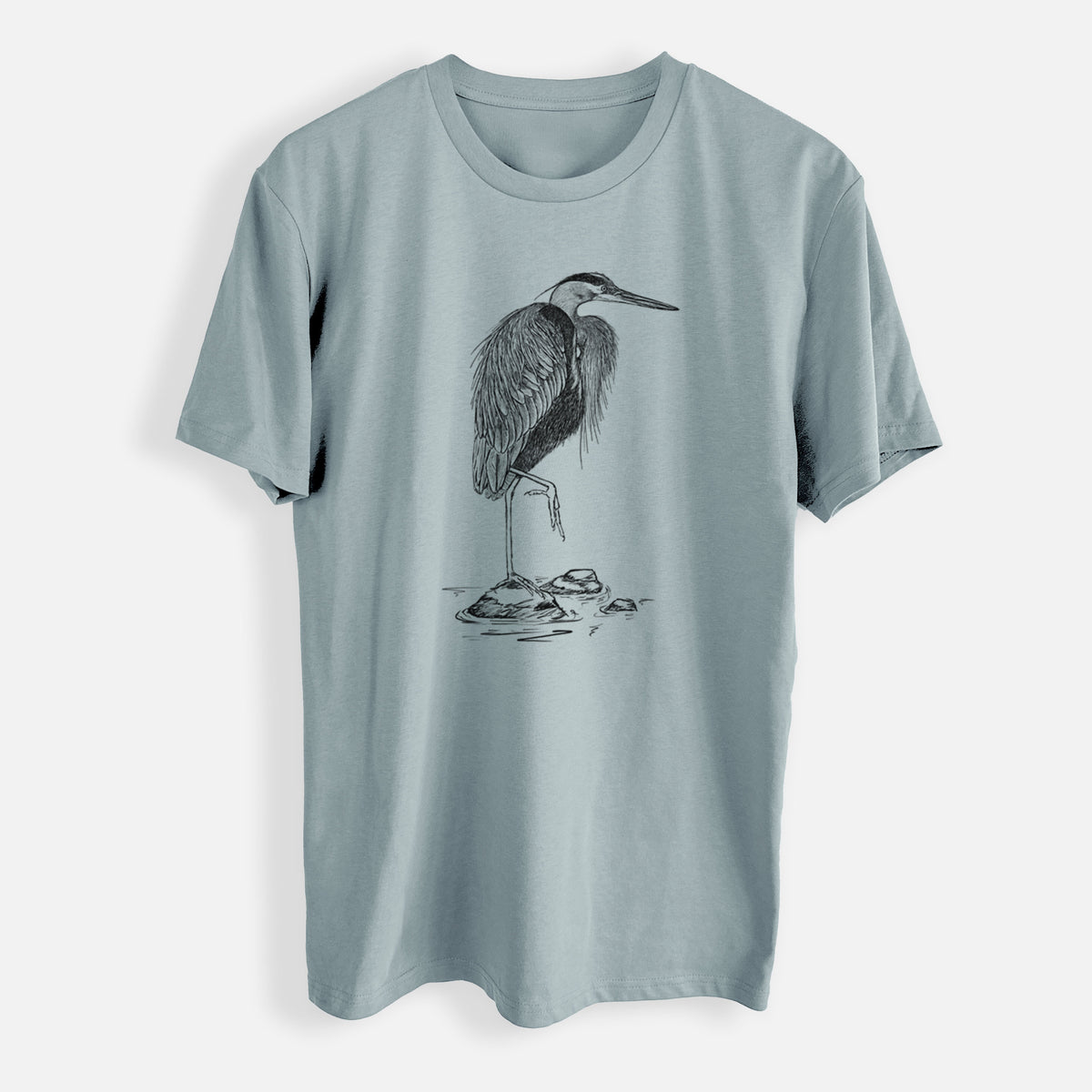 Ardea herodias - Great Blue Heron - Mens Everyday Staple Tee