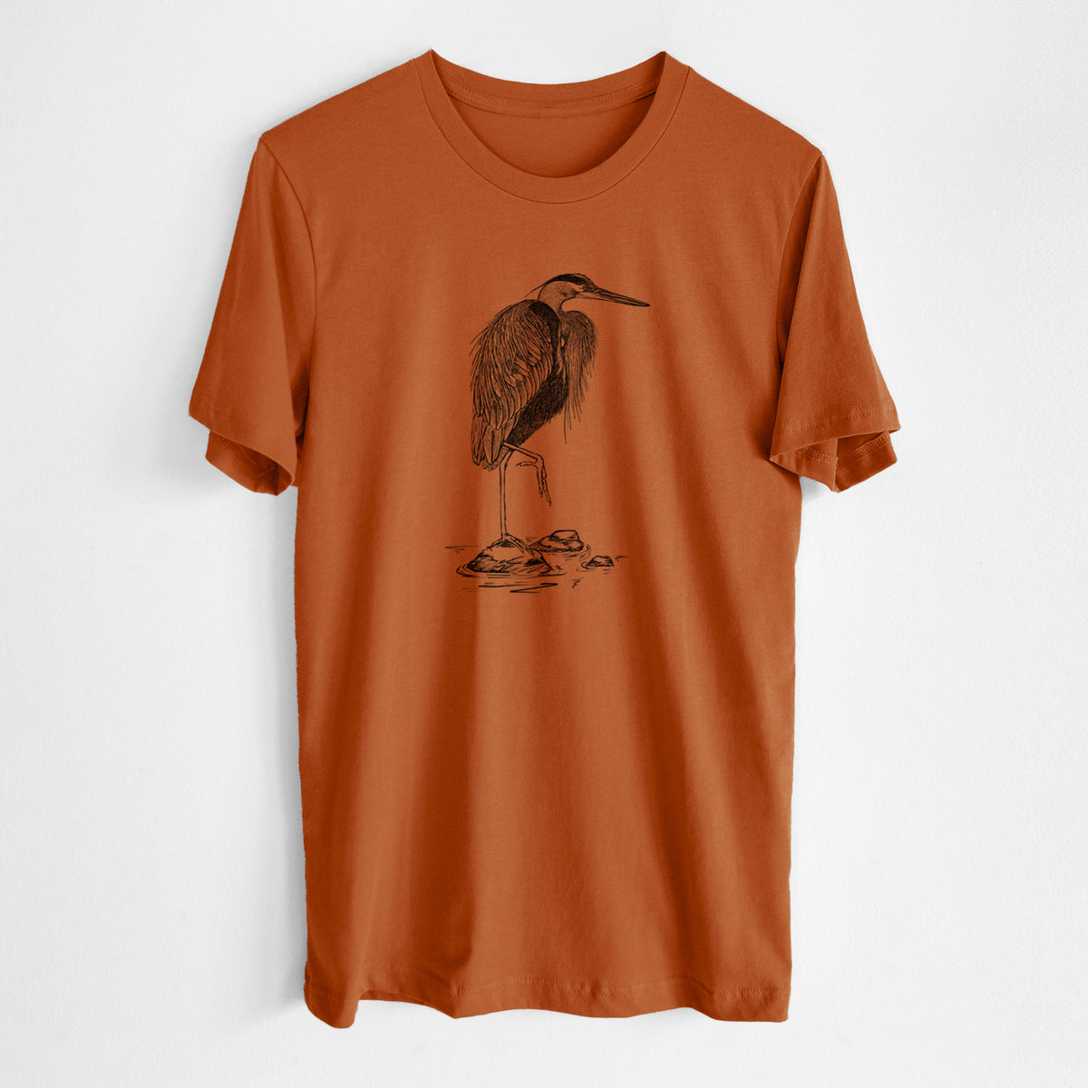 Ardea herodias - Great Blue Heron - Lightweight 100% Cotton Unisex Crewneck