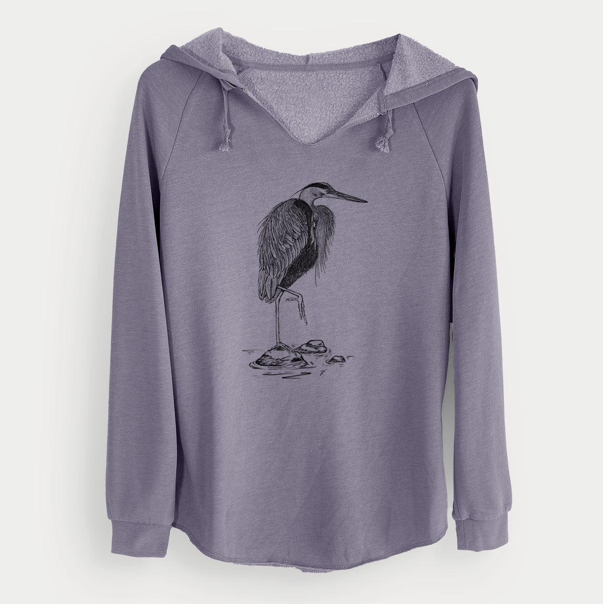 Ardea herodias - Great Blue Heron - Cali Wave Hooded Sweatshirt