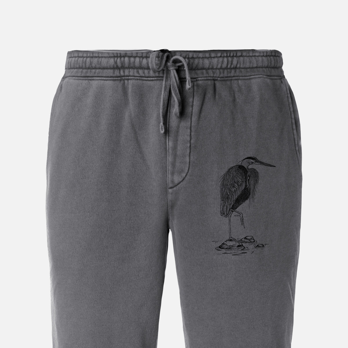 Ardea herodias - Great Blue Heron - Unisex Pigment Dyed Sweatpants