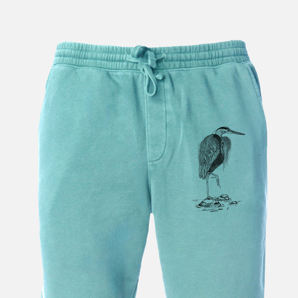 Ardea herodias - Great Blue Heron - Unisex Pigment Dyed Sweatpants