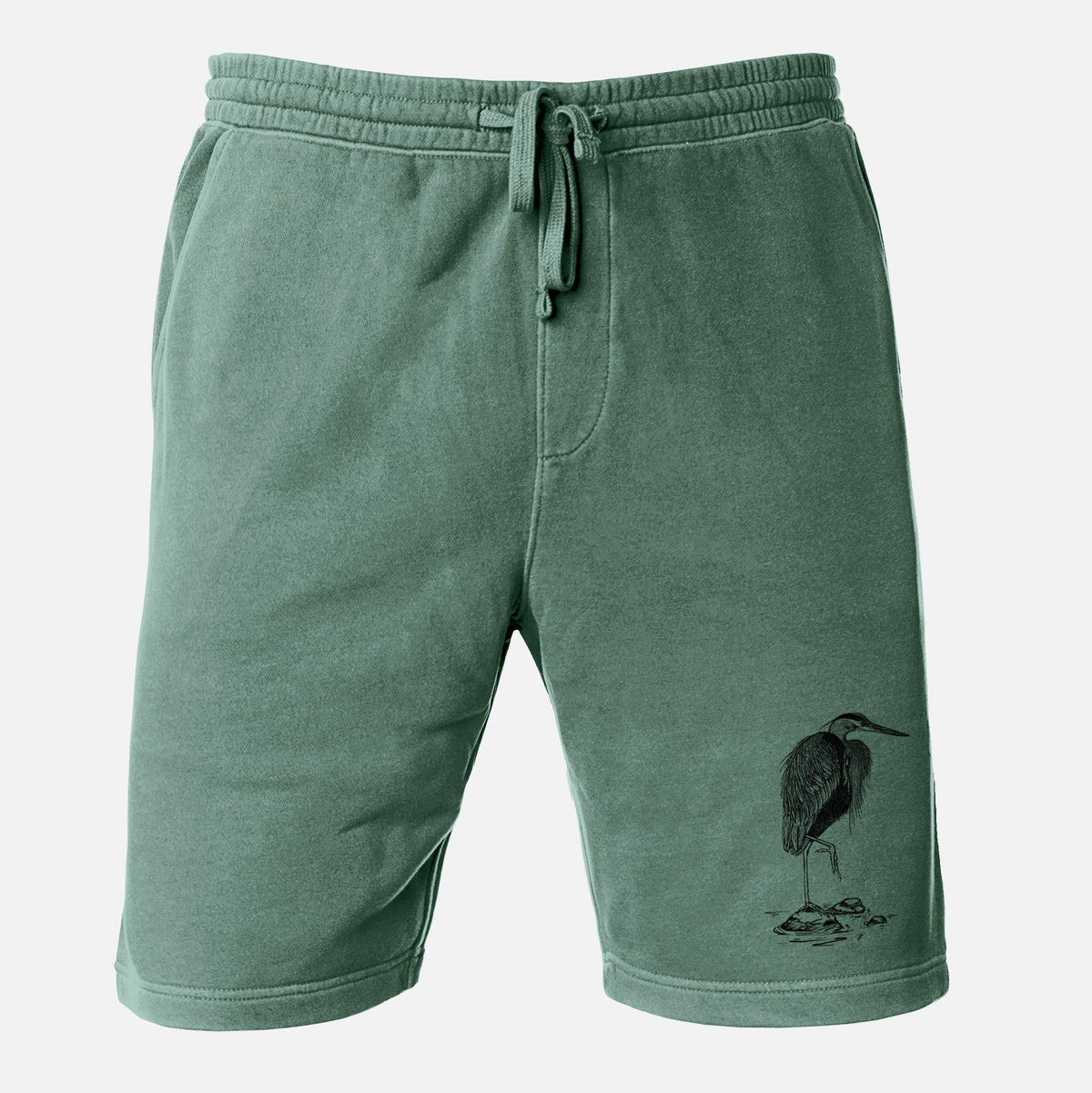 Ardea herodias - Great Blue Heron - Unisex Pigment Dyed Shorts