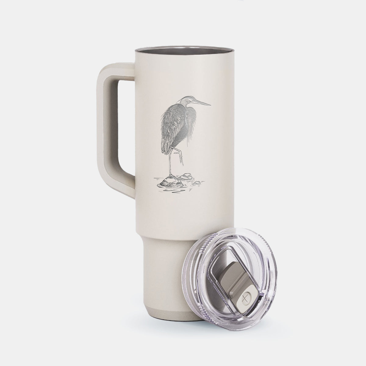 Ardea herodias - Great Blue Heron - 40oz Skinny Recharge Tumbler